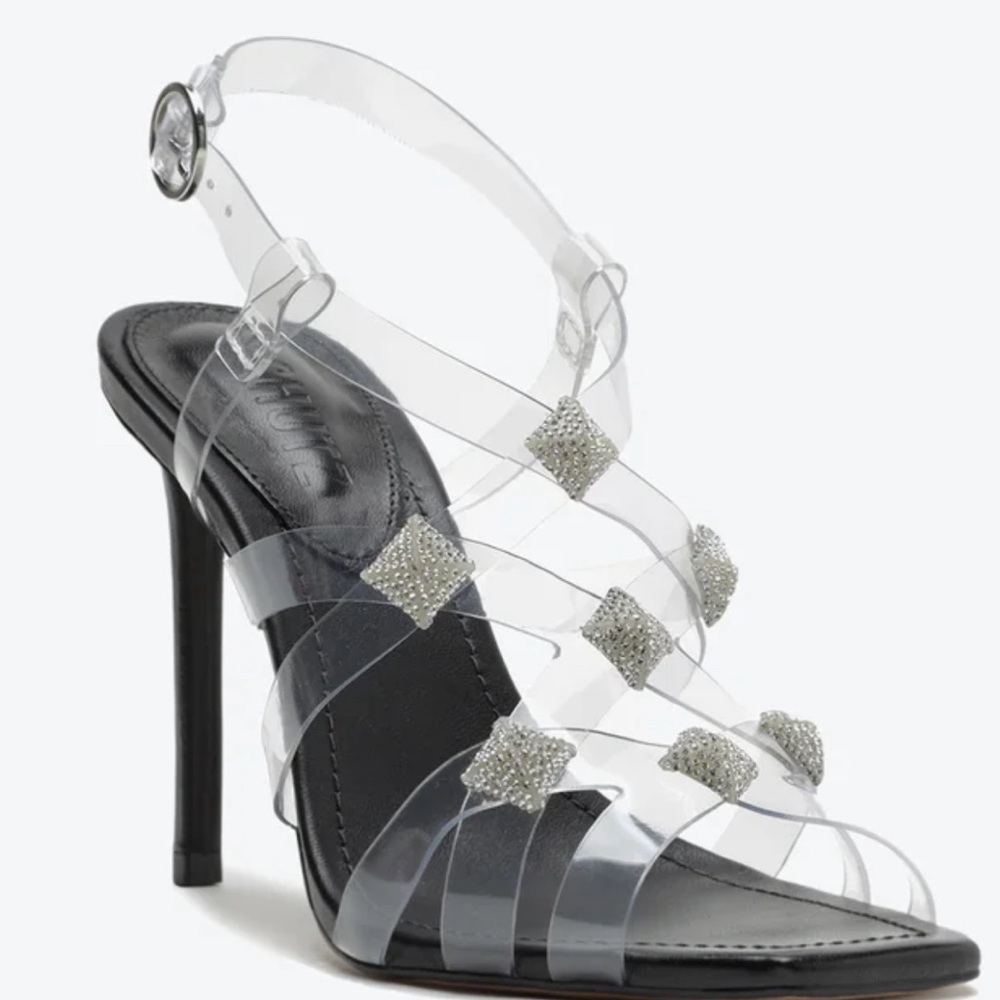 Elegant Black and Silver Women's Heels NWT
